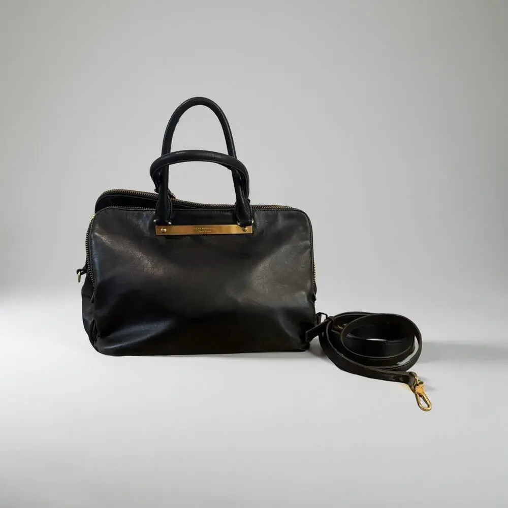 Marc by Marc Jacobs Goodbye Columbus Black Leather Satchel